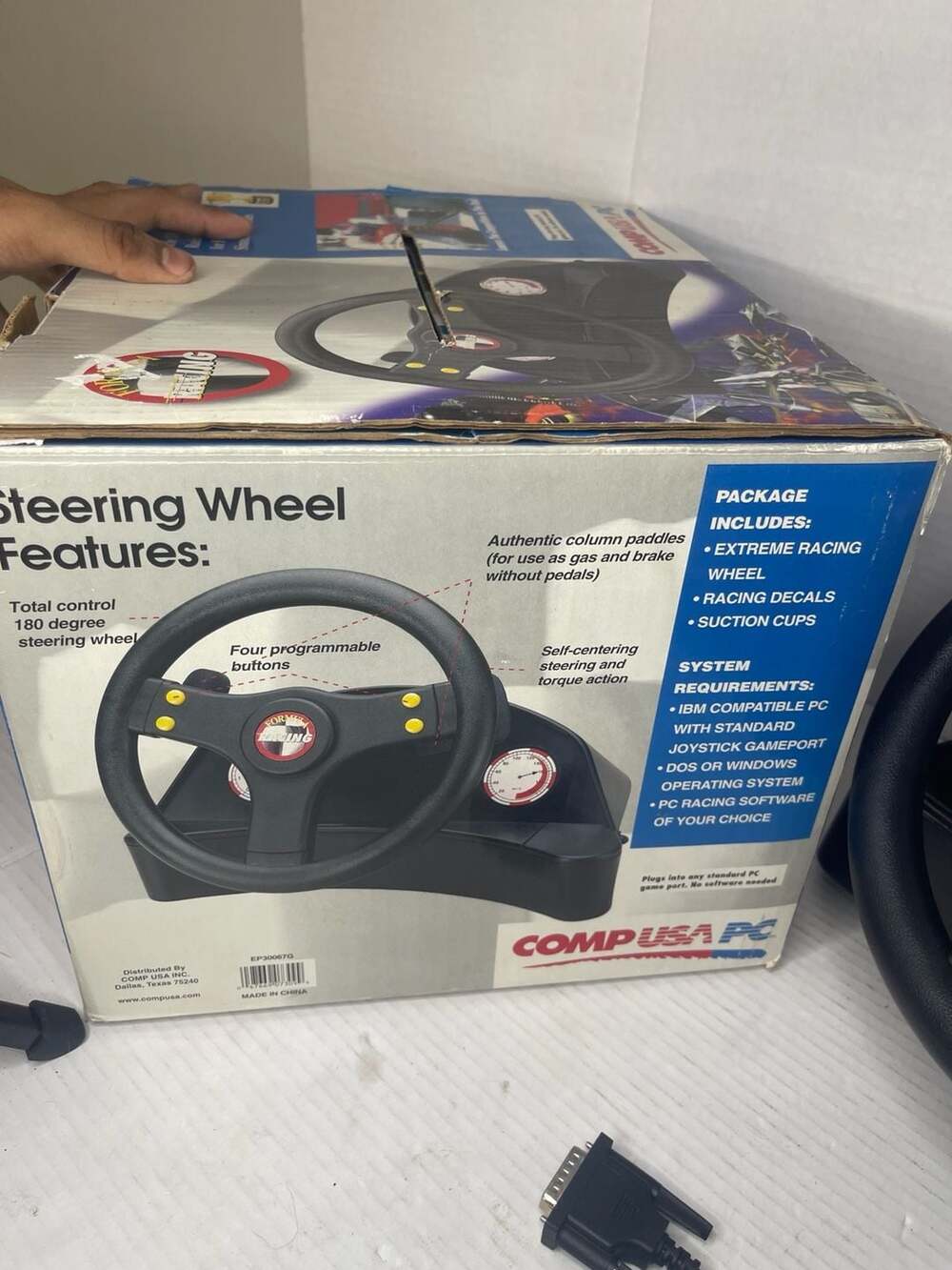 NIB CompUSA PC Formula Racing Ultimate High-Impact PC Racing Wheel - Picture 4 of 9